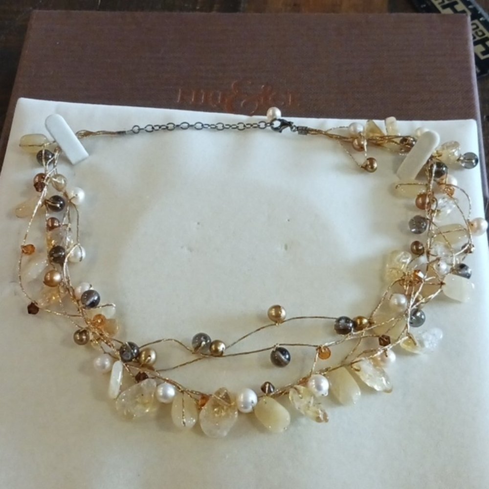BUNDLED Matching Set of Fire & Ice necklace, earrings + bracelet